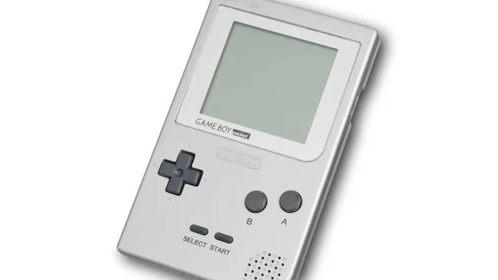 Silver Nintendo Game Boy Pocket handheld console on a white background.