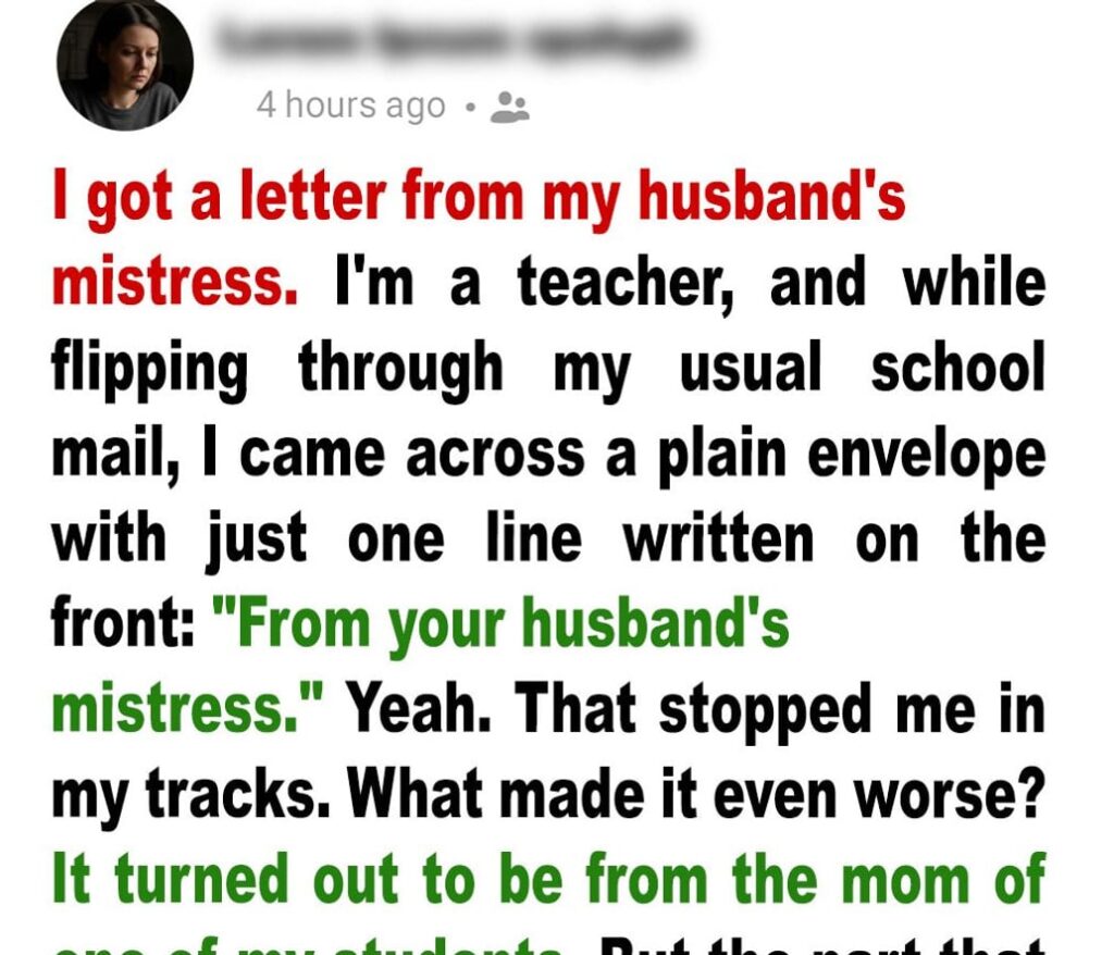 My Husband Wrote the Blackmail Letter Himself and Took the Money